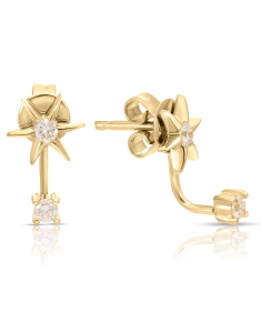 Bijuterii aur 14 kt, Cercei aur 14 kt stud cu diamante SE28188-Y, bb-shop.ro