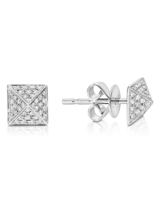 Bijuterii aur 14 kt, Cercei aur 14 kt stud cu diamante SE21606-W, bb-shop.ro