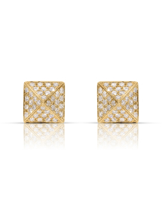 Bijuterii aur 14 kt, Cercei aur 14 kt stud cu diamante SE21606-Y, bb-shop.ro