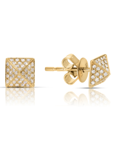 Bijuterii aur 14 kt, Cercei aur 14 kt stud cu diamante SE21606-Y, bb-shop.ro