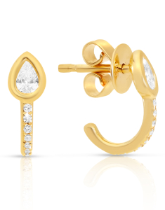 Bijuterii aur 14 kt, Cercei aur 14 kt stud cu diamante SE32988-Y, bb-shop.ro