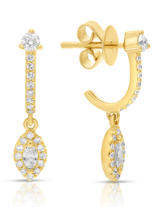 Bijuterii aur 14 kt, Cercei aur 14 kt stud cu diamante SE33156-Y, bb-shop.ro