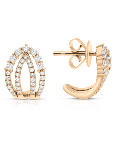 Bijuterii aur 14 kt, Cercei aur 14 kt stud cu diamante SE34273-P, bb-shop.ro