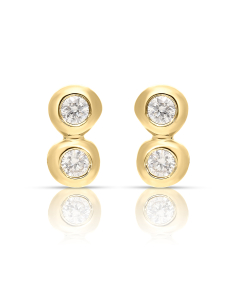 Bijuterii aur 14 kt, Cercei aur 14 kt stud cu diamante SE48252-Y, bb-shop.ro