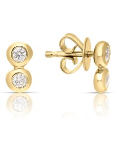 Bijuterii aur 14 kt, Cercei aur 14 kt stud cu diamante SE48252-Y, bb-shop.ro