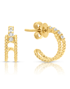 Bijuterii aur 14 kt, Cercei aur 14 kt stud cu diamante SE51150-Y, bb-shop.ro