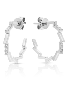 Bijuterii aur 14 kt, Cercei aur 14 kt stud cu diamante SE53838-W, bb-shop.ro