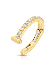 Cercei Cercel aur 14 kt ear cuff cu diamante SE32140-Y, 02, bb-shop.ro
