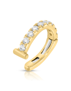 Cercei Cercel aur 14 kt ear cuff cu diamante SE32141-Y, 02, bb-shop.ro