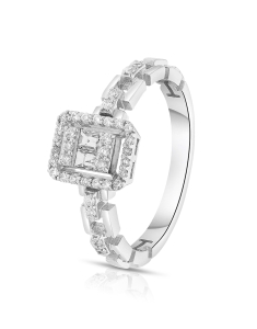 Bijuterii, Inel aur 14 kt cu diamante RG105048-114, bb-shop.ro