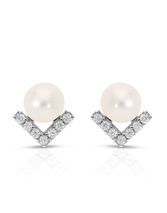 Bijuterii, Cercei argint 925 stud cu perle de cultura si cubic zirconia ES10307PE-WH, bb-shop.ro