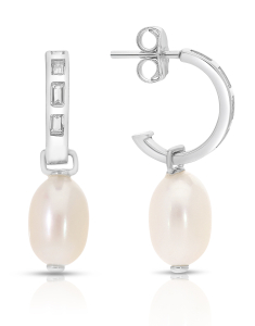 Bijuterii, Cercei argint 925 stud cu perle de cultura si cubic zirconia ES10515PE-WH, bb-shop.ro