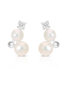Bijuterii, Cercei argint 925 stud cu perle de cultura si cubic zirconia ES10720PE-WH, bb-shop.ro
