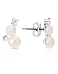 Bijuterii, Cercei argint 925 stud cu perle de cultura si cubic zirconia ES10720PE-WH, bb-shop.ro