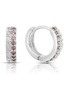 Bijuterii cubic zirconia, Cercei argint 925 rotunzi cu cubic zirconia ES10924-AMWH, bb-shop.ro