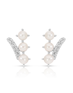 Bijuterii, Cercei argint 925 stud cu perle de cultura si cubic zirconia ES11084PE-WH, bb-shop.ro