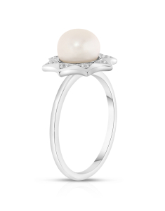 Bijuterii, Inel argint 925 cu perle de cultura si cubic zirconia RS9809PE-WH, bb-shop.ro