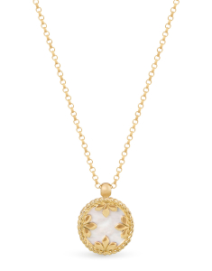 Bijuterii, Colier Roberto Coin Venetian Medallions for Carousel aur 18 kt cu diamante si opal roz cu sidef ADV888CL2491_09Y, bb-shop.ro