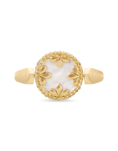 Bijuterii, Inel Roberto Coin Venetian Medallions for Carousel aur 18 kt cu diamante si opal roz cu sidef ADV888RI2491_09Y, bb-shop.ro