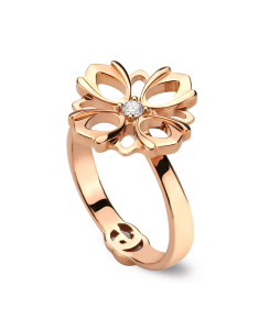 Inele, Inel Gucci Flora aur 18 kt cu diamant YBC796245001, bb-shop.ro