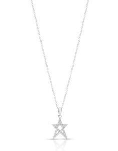 Bijuterii argint cubic zirconia, Colier argint 925 cu cubic zirconia si stea R3AY2L007G00L8QB0, bb-shop.ro