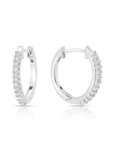 Bijuterii rotunzi dama, Cercei argint 925 rotunzi cu cubic zirconia R2AATM000P00L8QB0, bb-shop.ro