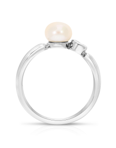 Inele, Inel argint 925 cu perla de cultura si cubic zirconia R4007P45L600L8Q1A, bb-shop.ro