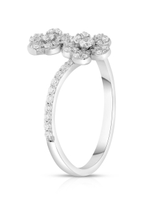 Bijuterii pave argint, Inel argint 925 cu cubic zirconia si floare R4ASTN00LC00L8QB0, bb-shop.ro