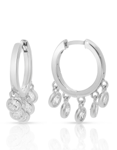 Bijuterii rotunzi dama, Cercei argint 925 rotunzi cu cubic zirconia R2AQDM002700L8QB0, bb-shop.ro
