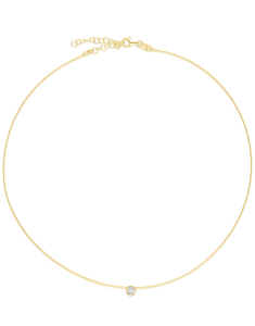 Coliere dama, Colier argint 925 cu cubic zirconia DB539-CL1-YG-W, bb-shop.ro