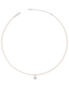 Bijuterii, Colier argint 925 cu perle si cristal B007AG-RH-WC-44, bb-shop.ro