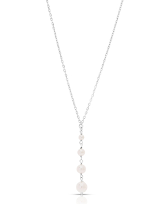 Bijuterii dama perla sintetica, Colier argint 925 cu perle B040AG-RH-W, bb-shop.ro