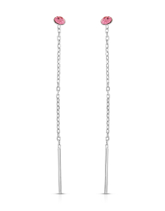 Bijuterii cristal, Cercei argint 925 fir cu cristale 34358AG-RH-R, bb-shop.ro