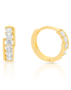 Bijuterii, Cercei copii Lilu aur 14 kt rotunzi cu cubic zirconia OT402964Y, bb-shop.ro