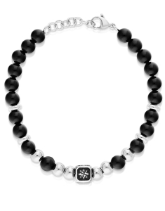 Bijuterii, Bratara Free Spirit cu agate negre BRU01138-A, bb-shop.ro