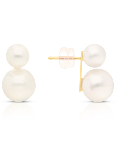 Bijuterii de lux, Cercei aur 18 kt stud lung cu perle de cultura O5E0771LA-FWP-P, bb-shop.ro