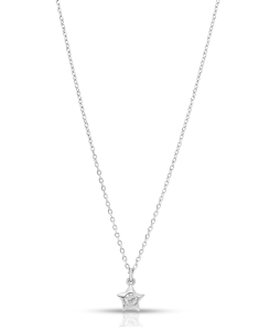 Bijuterii argint cubic zirconia, Colier argint 925 cu cubic zirconia si stea CLT12597-RH-W, bb-shop.ro