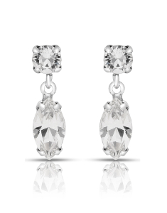 Bijuterii cristal, Cercei argint 925 stud lung cu cristale 34515AG-RH-C, bb-shop.ro