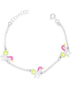 Bratari rolo MARIBELLE, Bratara copii Maribelle argint 925 cu email si unicorn TF022-BR-RH-W, bb-shop.ro