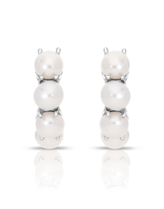 Bijuterii rotunzi dama perla sintetica, Cercei argint 925 rotunzi cu perle LE4992-EG-W, bb-shop.ro