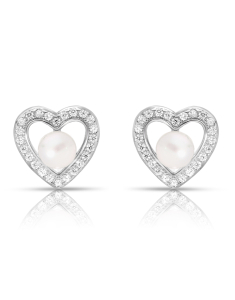 Bijuterii argint, Cercei argint 925 stud cu cubic zirconia si inima LE4985-EG-W, bb-shop.ro