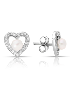 Bijuterii argint, Cercei argint 925 stud cu cubic zirconia si inima LE4985-EG-W, bb-shop.ro