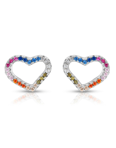 Bijuterii argint, Cercei argint 925 stud cu cubic zirconia si inima TE4198-EG-MCL, bb-shop.ro