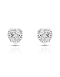 Bijuterii argint, Cercei argint 925 stud cu cubic zirconia si inima TE4263-EG-W, bb-shop.ro