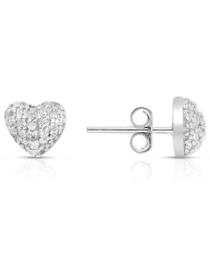 Bijuterii argint, Cercei argint 925 stud cu cubic zirconia si inima TE5026-EG-W, bb-shop.ro