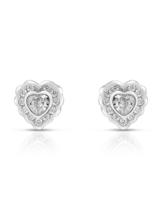 Bijuterii argint, Cercei argint 925 stud cu cubic zirconia si inima TE5047-EG-W, bb-shop.ro
