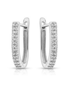 Bijuterii cu tortita, Cercei argint 925 cu cubic zirconia LE4469-EG-W, bb-shop.ro
