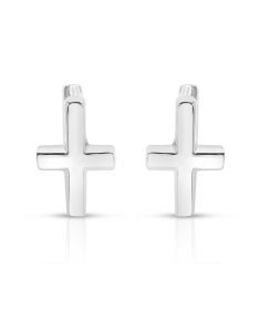 Bijuterii rotunzi argint fara piatra, Cercei copii Maribelle argint 925 cu cruce, bb-shop.ro