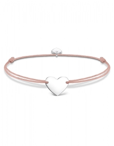 Bratari dama argint fara piatra, Bratara Thomas Sabo Little Secrets snur textil cu inima argint LS026-173-19, bb-shop.ro