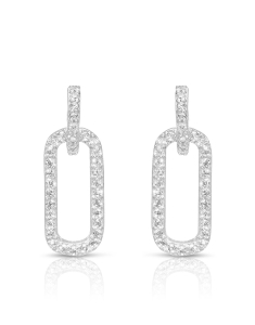Bijuterii lungi, Cercei argint 925 stud lung cu cubic zirconia EW0172-EG-RH-W, bb-shop.ro